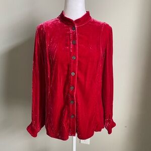 J. Jill Petite S Scarlet Velvet Top